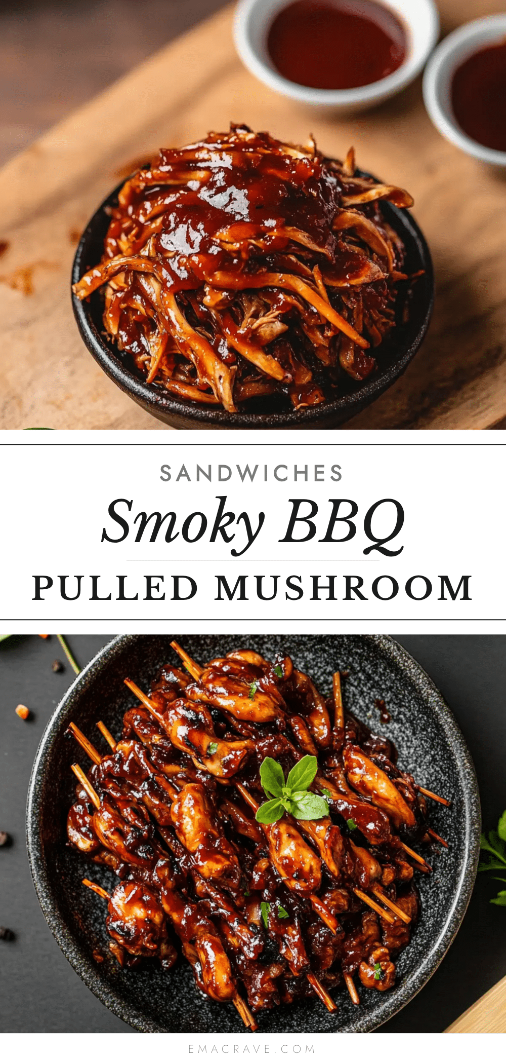 smoky BBQ pulled mushrooms recipe