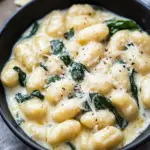 15-minute creamy garlic parmesan spinach gnocchi - featured image