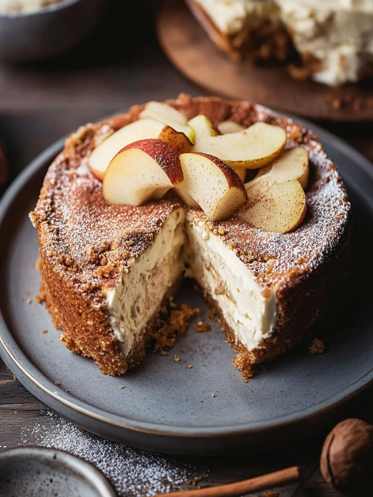 apple cider cheesecake preparation steps
