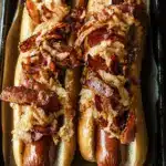 bacon wrapped cowboy hotdogs - featured image