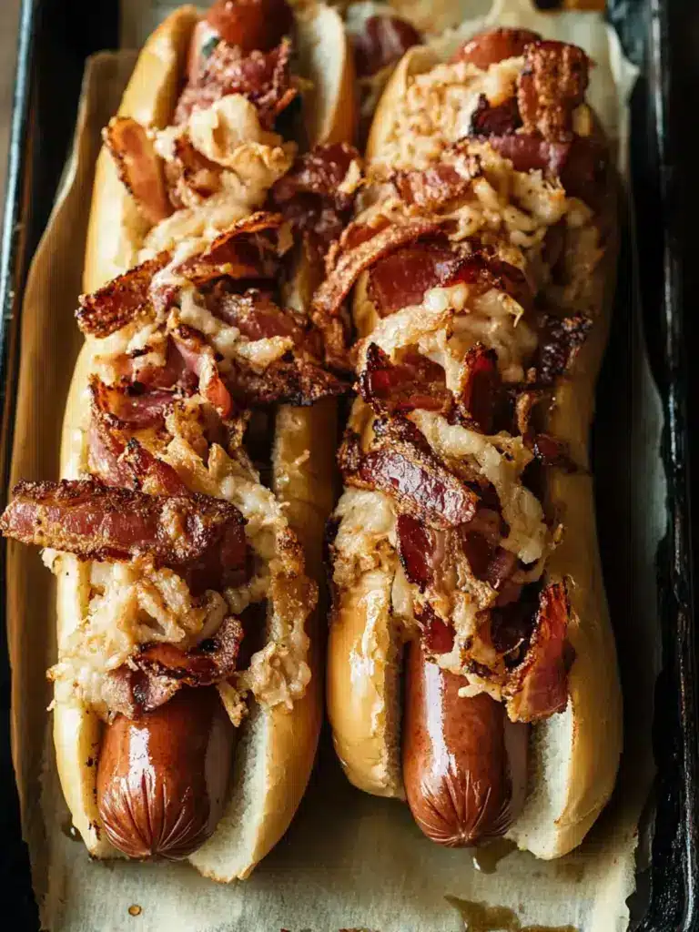 bacon wrapped cowboy hotdogs - featured image