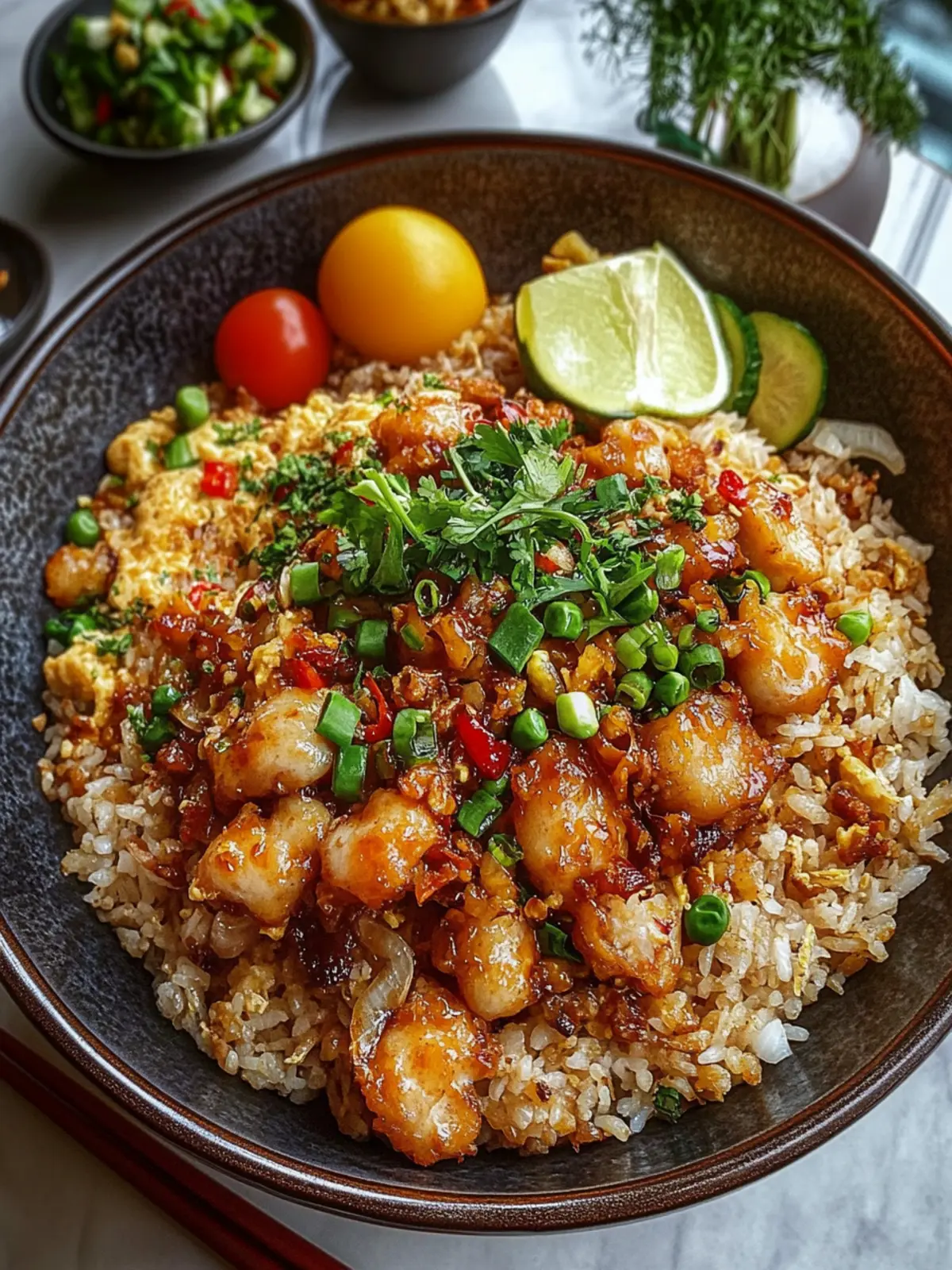 bang bang fried rice preparation steps