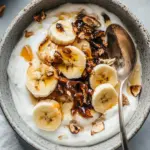 caramelized banana yogurt bowl - featured image