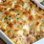 chicken cordon bleu casserole - featured image