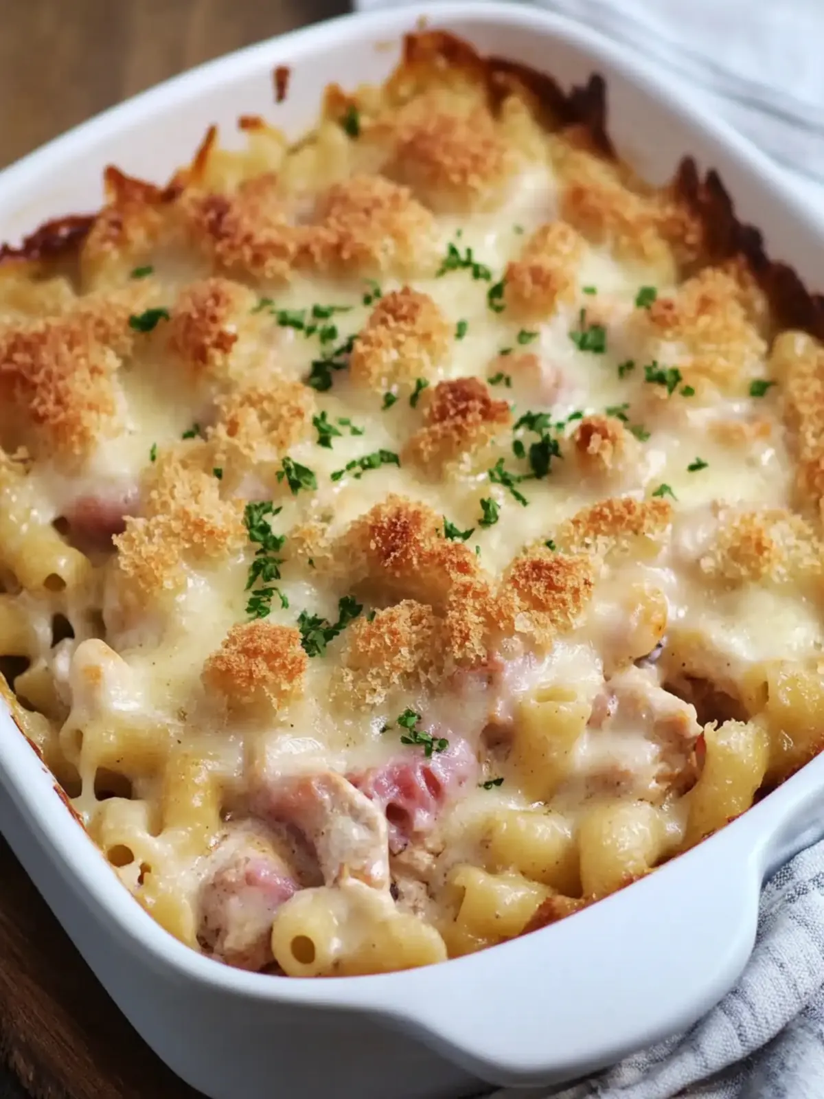 chicken cordon bleu casserole preparation steps