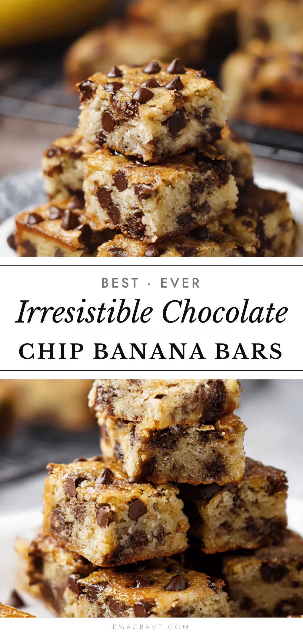 chocolate chip banana bars recipe