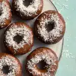 chocolate coconut donuts - featured image