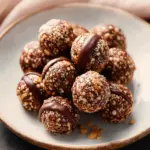chocolate peanut butter quinoa crunch bites - featured image