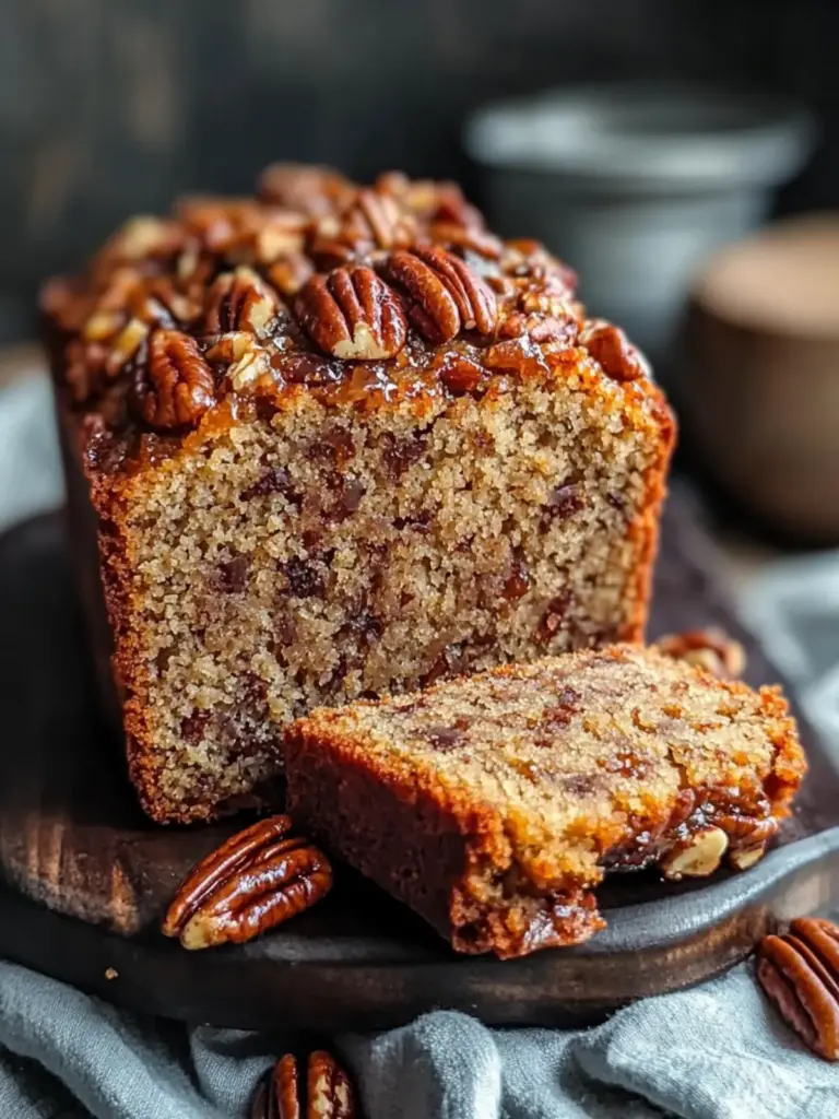 cozy Alabama pecanbread with bourbon caramel glaze - featured image