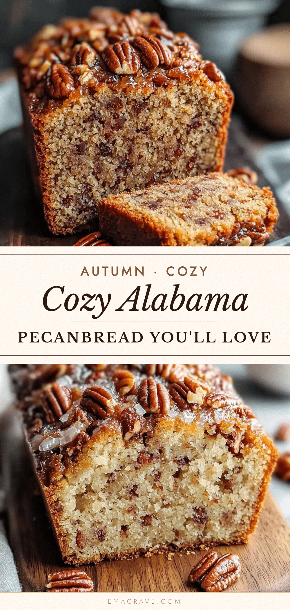 cozy Alabama pecanbread with bourbon caramel glaze recipe