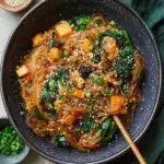 cozy sesame sweet potato glass noodles - featured image
