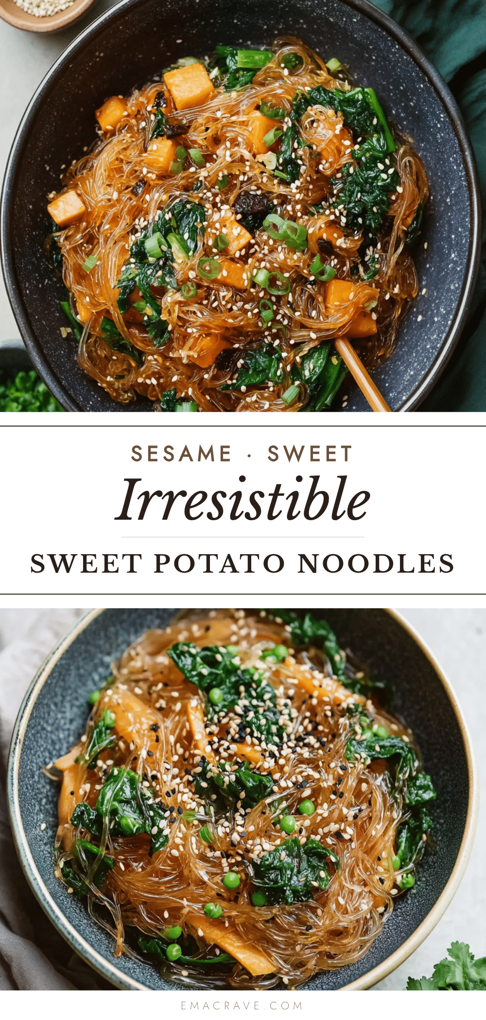 cozy sesame sweet potato glass noodles recipe