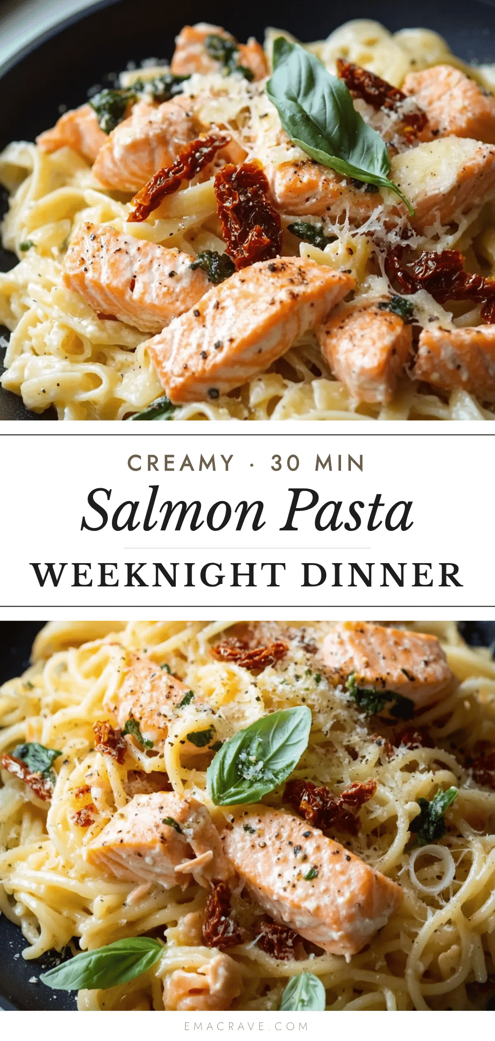 creamy 30-minute salmon pasta with sun-dried tomatoes recipe