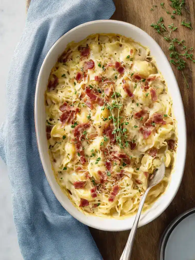creamy bacon pasta - featured image