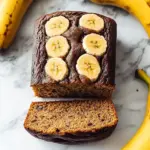 creamy buckeye banana bread - featured image