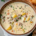 creamy sausage potato soup - featured image