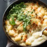 creamy skillet gnocchi mac and cheese - featured image