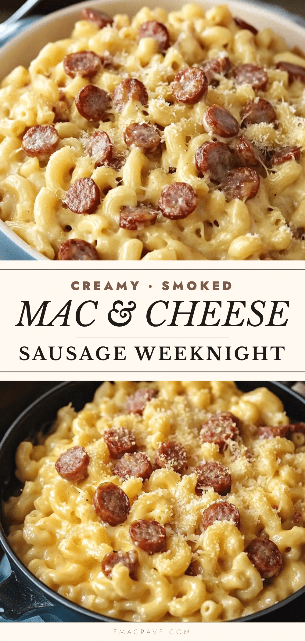 creamy smoked sausage mac and cheese recipe