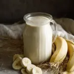 creamy vegan banana milk - featured image
