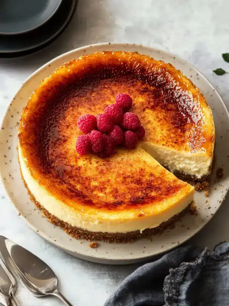 crème brûlée cheesecake - featured image