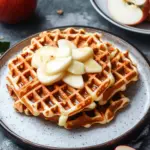 crispy apple waffles - featured image