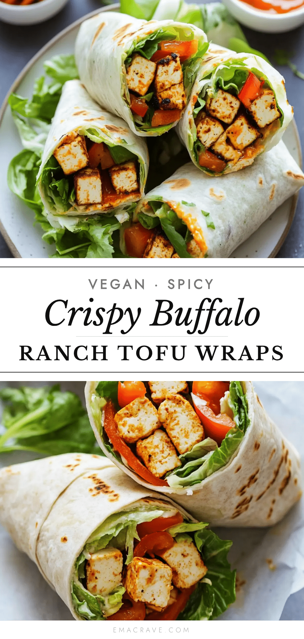 crispy buffalo ranch tofu wraps recipe