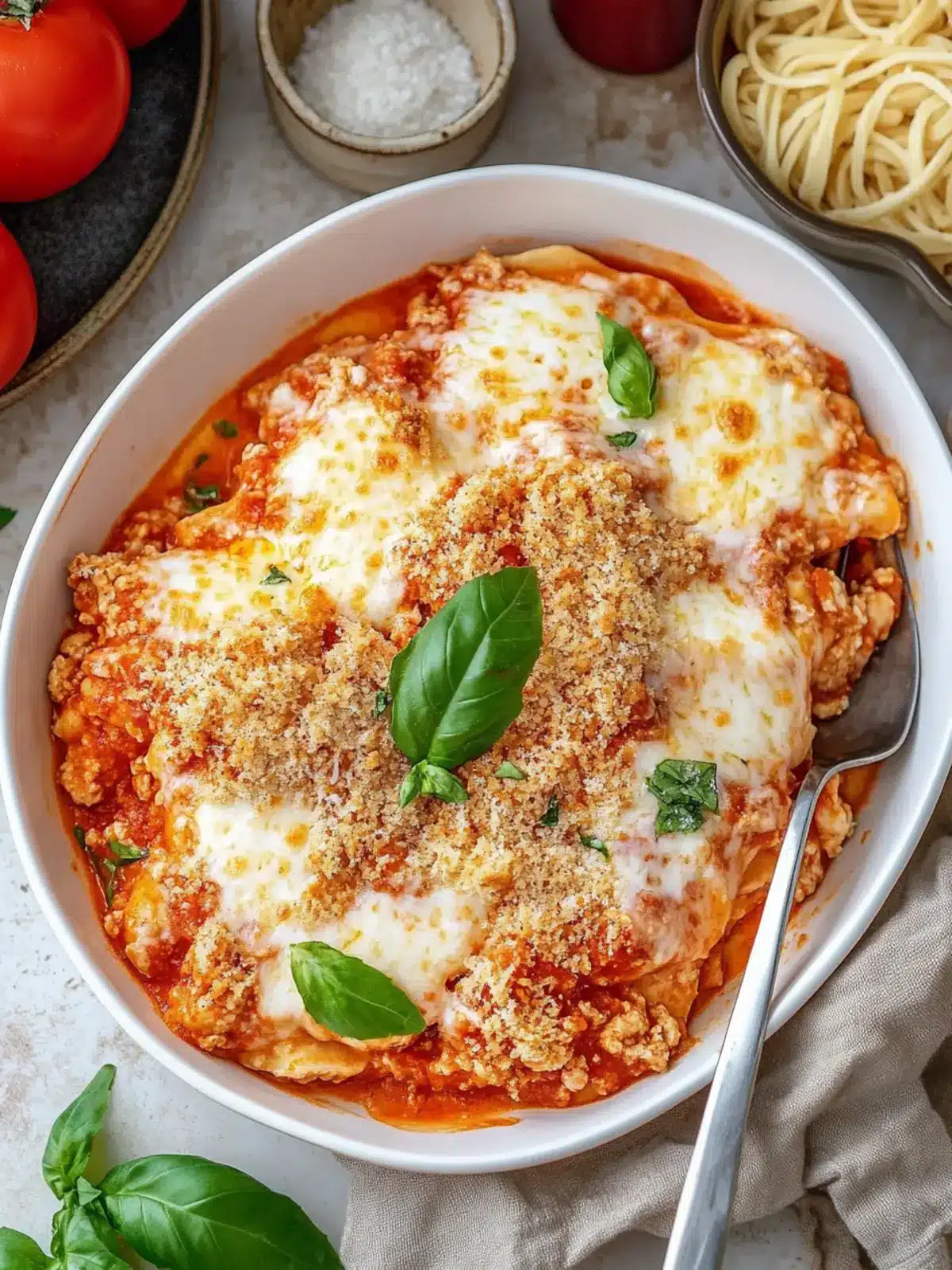 crispy ground chicken parmesan preparation steps