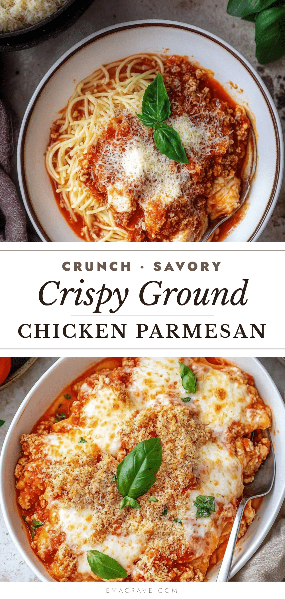 crispy ground chicken parmesan recipe