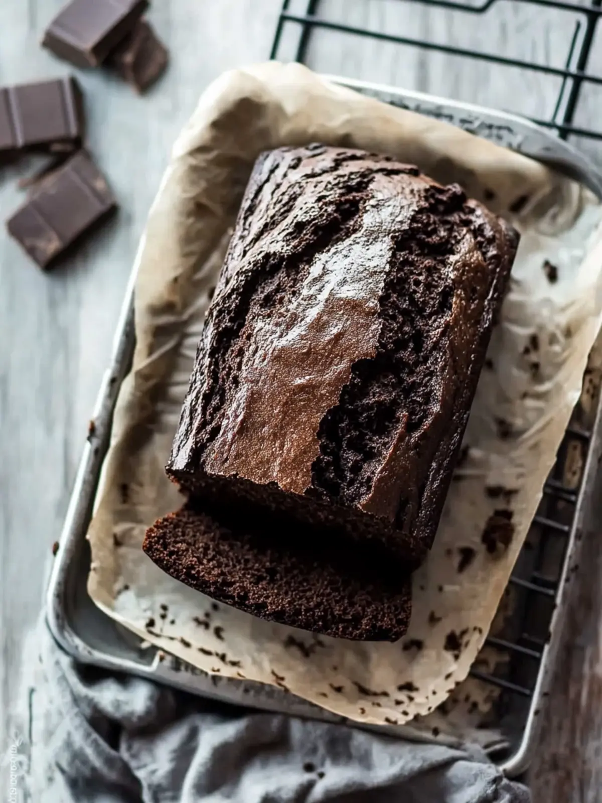 dark chocolate mocha breakfast bread preparation steps