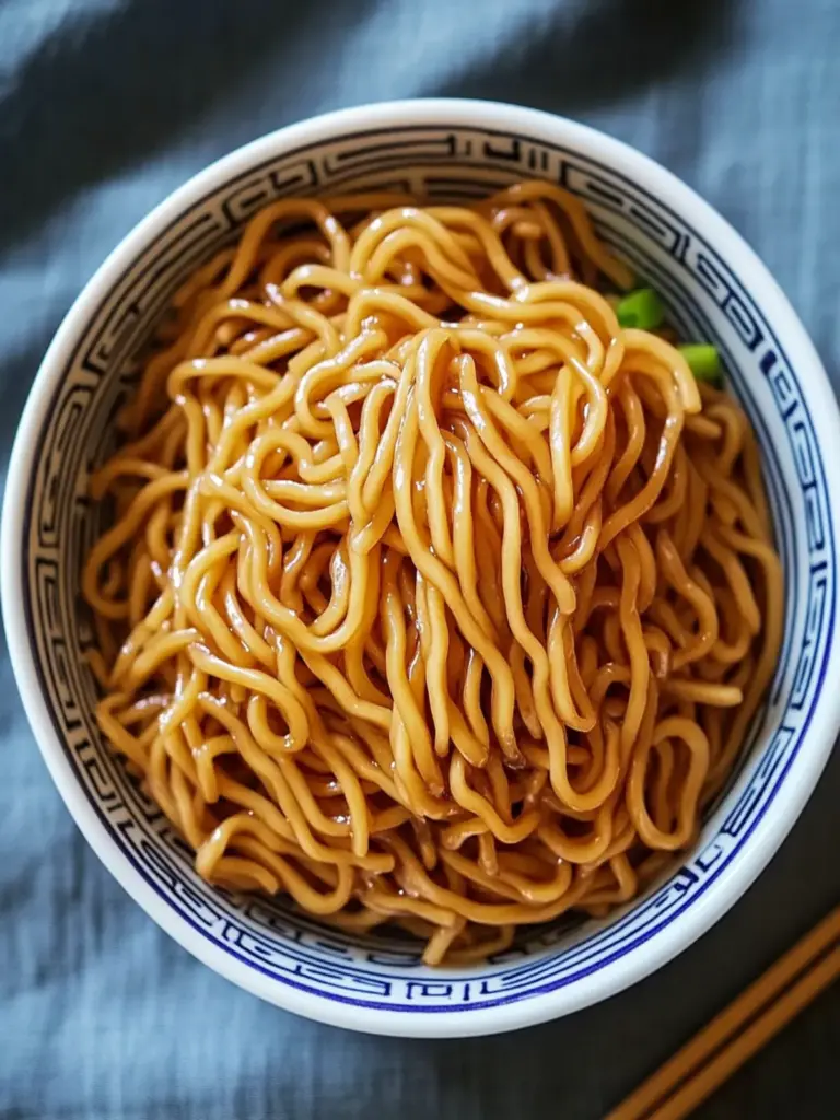 easy savory plain lo mein noodles - featured image