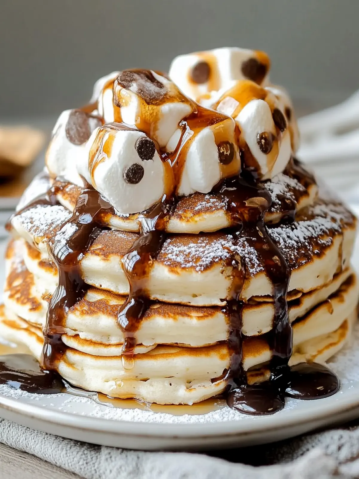 Fluffy S’mores Pancakes preparation steps