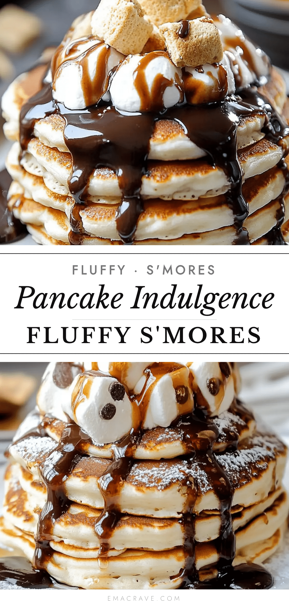 Fluffy S’mores Pancakes recipe
