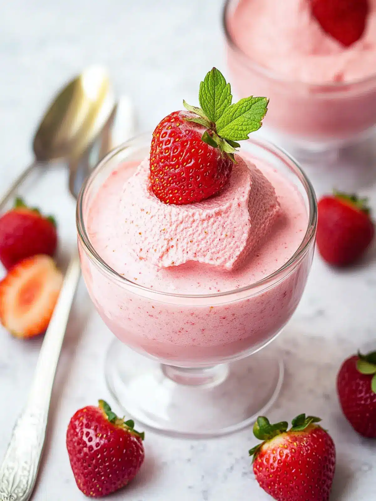 Fluffy Strawberry Aquafaba Mousse preparation steps
