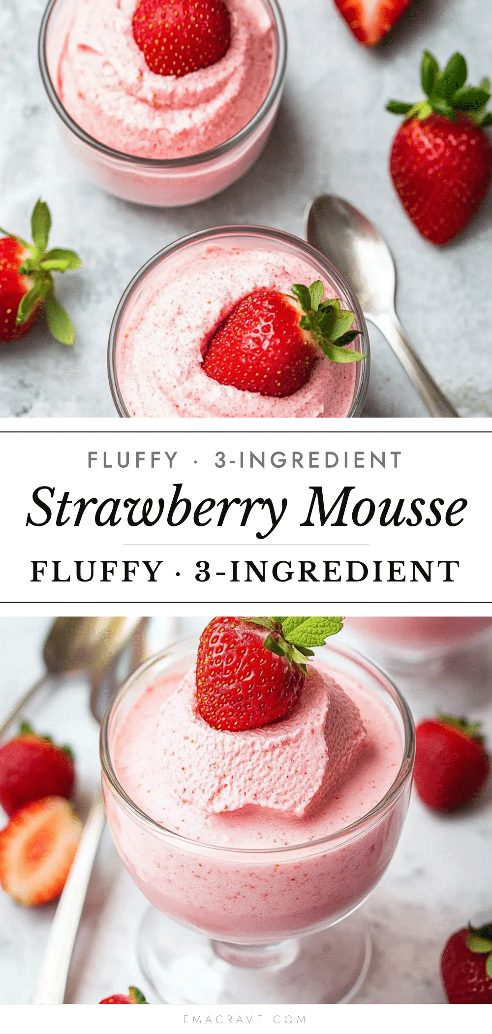 Fluffy Strawberry Aquafaba Mousse recipe