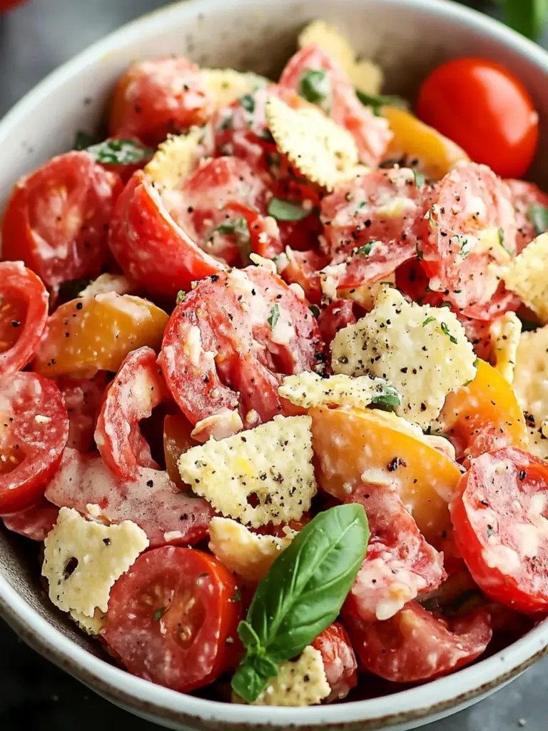 fresh savory tomato cracker salad - featured image