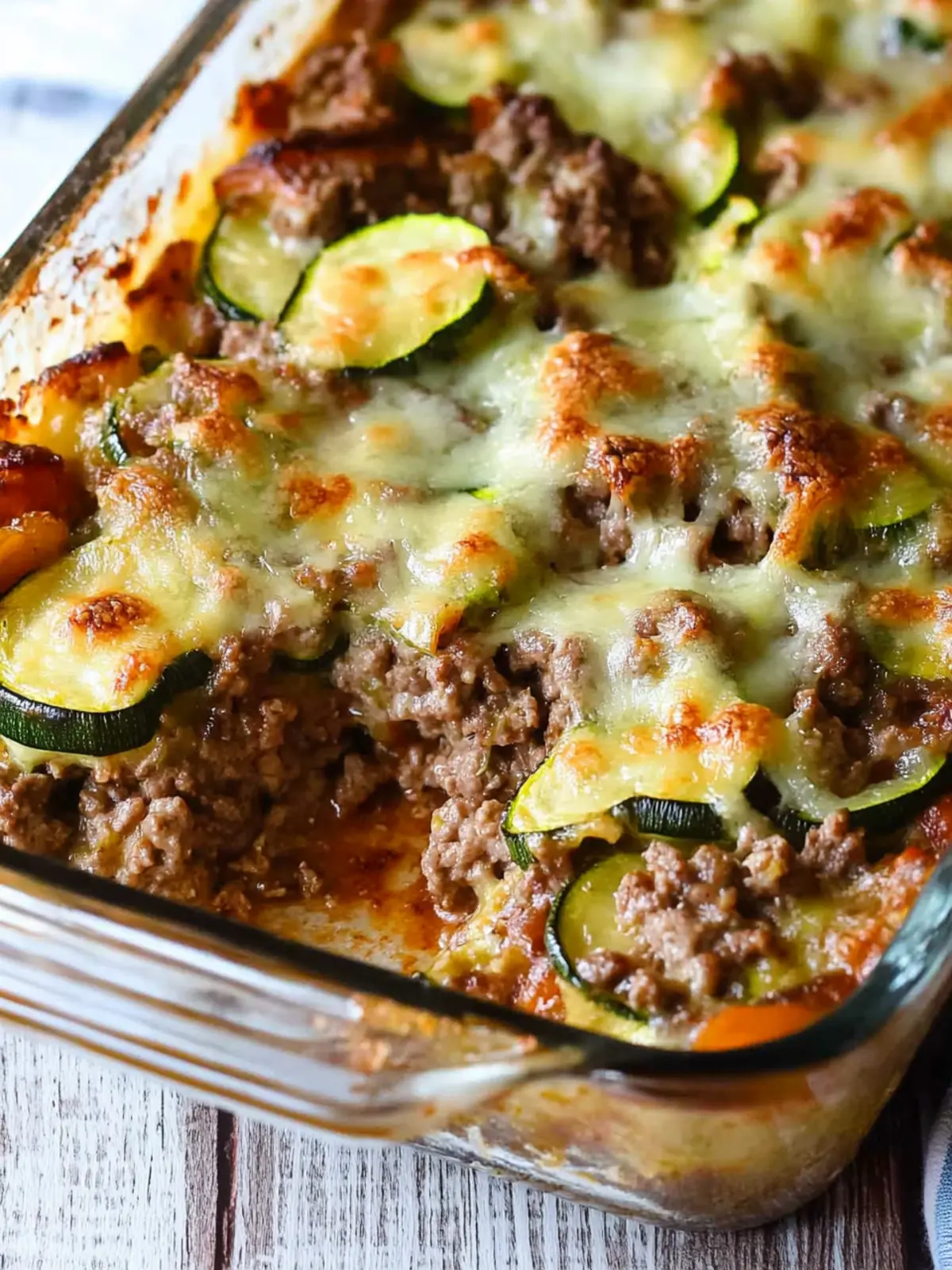 ground beef zucchini casserole preparation steps