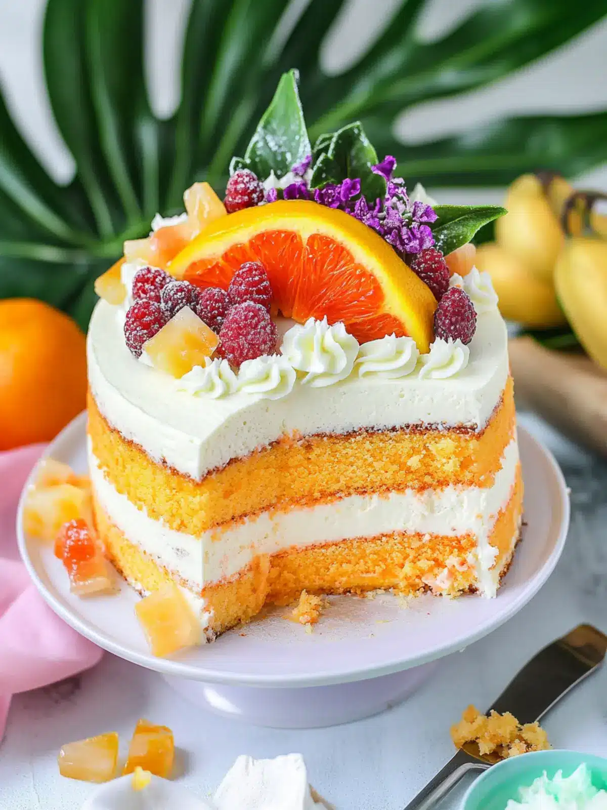 Hawaiian sunset cake preparation steps
