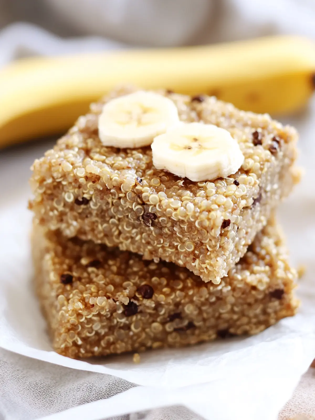 healthy banana quinoa breakfast bars preparation steps