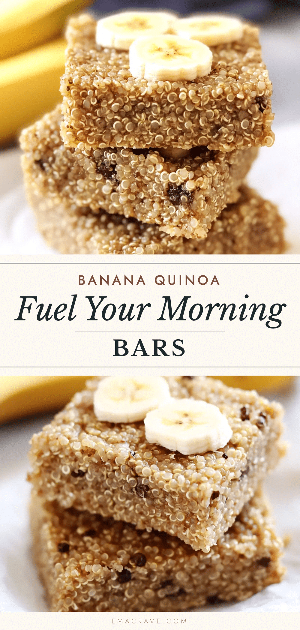 healthy banana quinoa breakfast bars recipe
