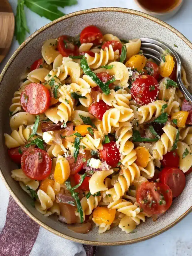 hot honey pasta salad - featured image