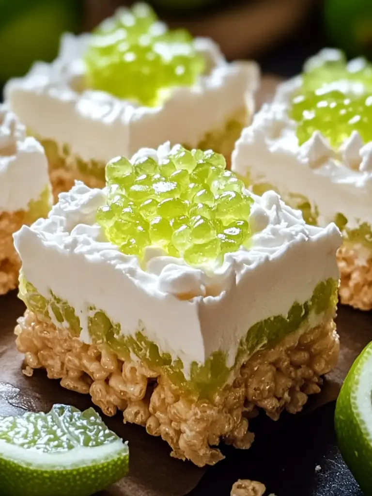 key lime pie rice krispie treats - featured image