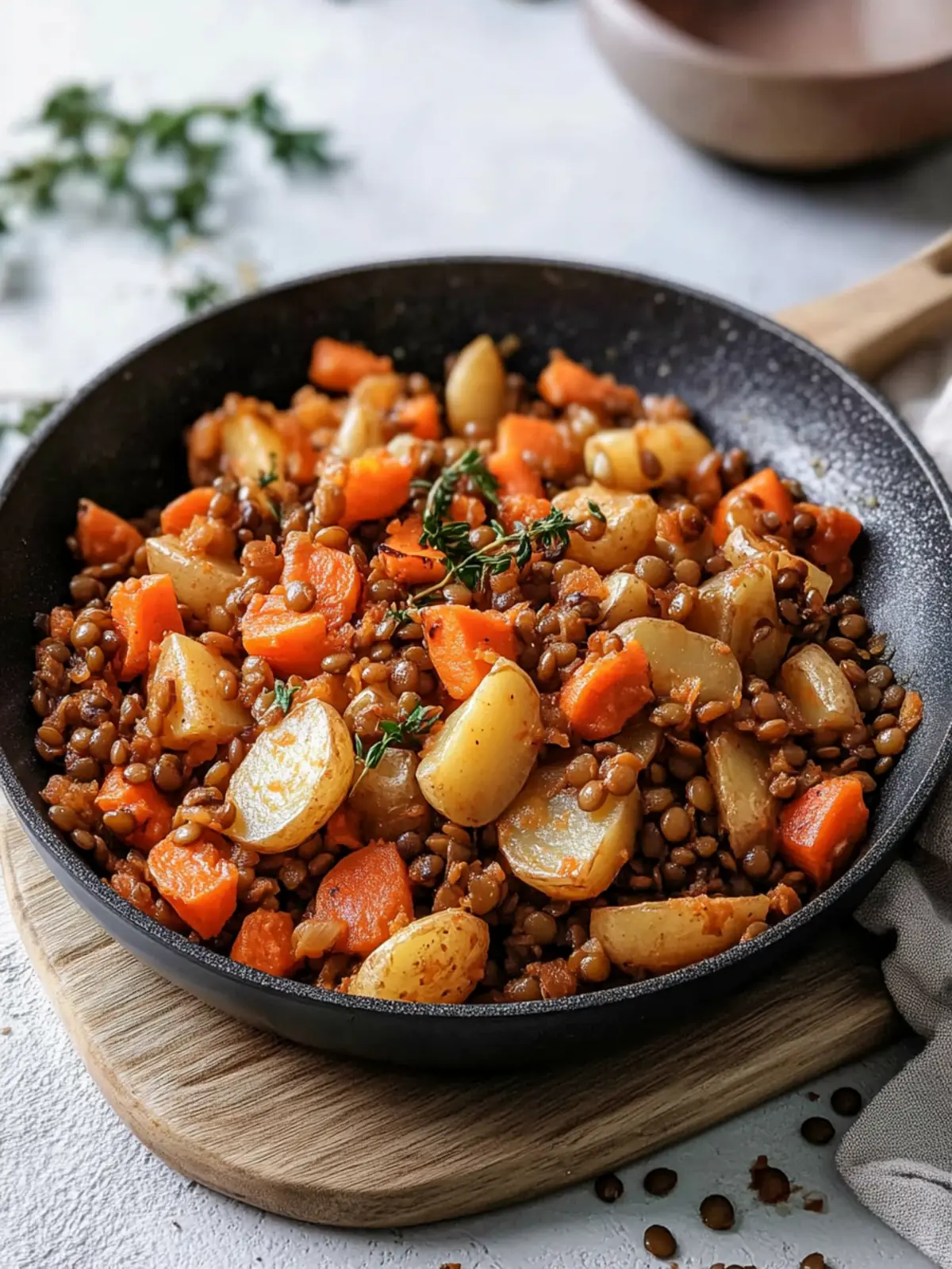 lentil potato skillet preparation steps