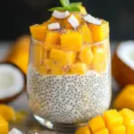 mango coconut chia parfait - featured image