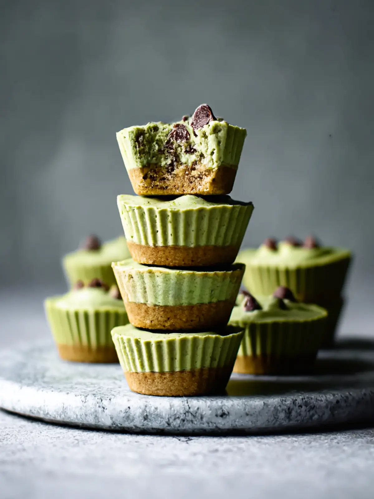 matcha cookie dough cups preparation steps