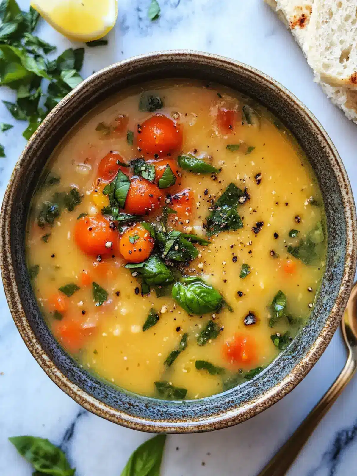 Mediterranean chickpea orzo soup preparation steps