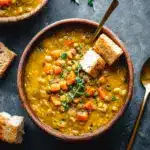 moroccan split pea soup with lamb - featured image