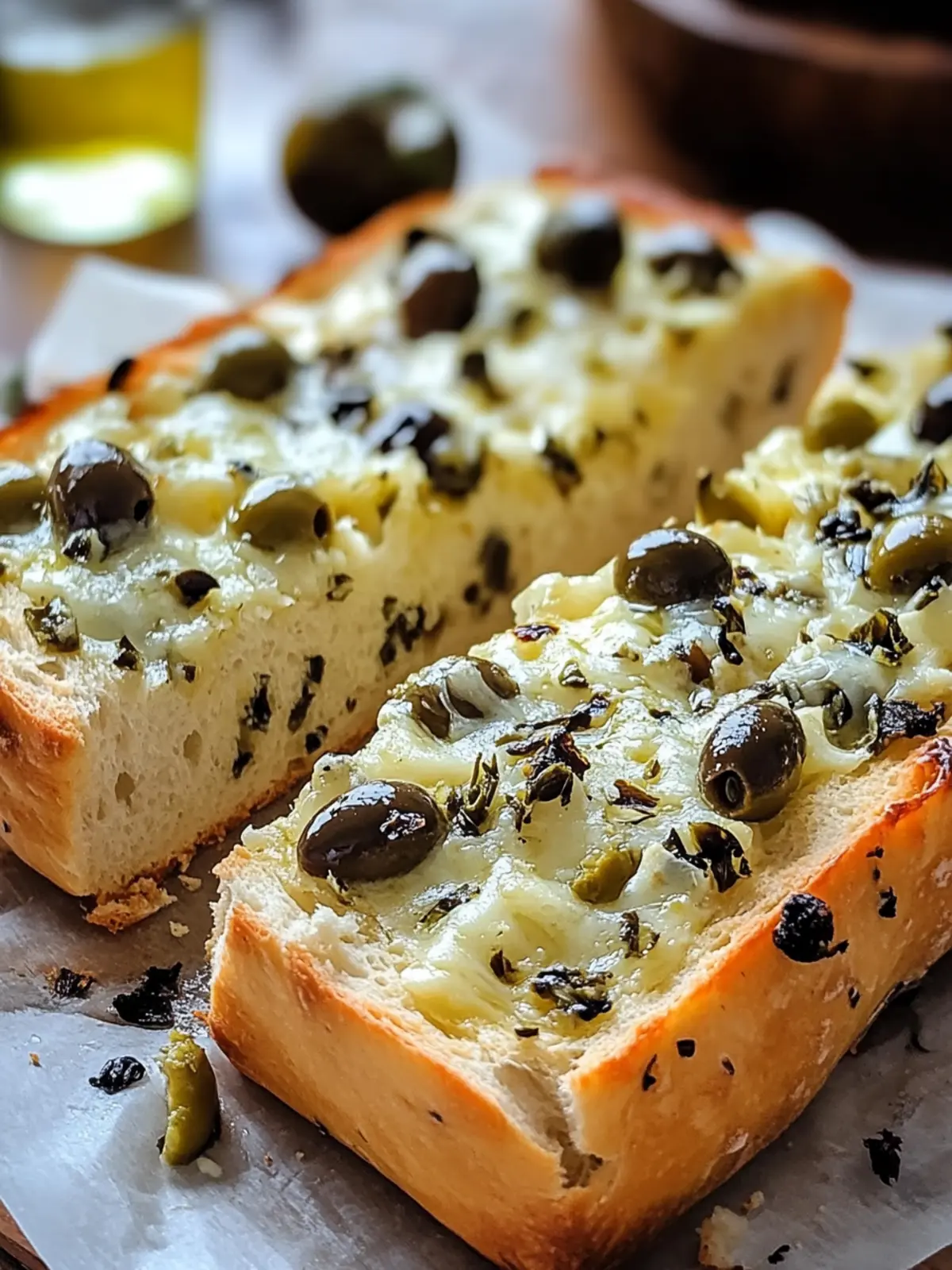 olive cheese bread preparation steps