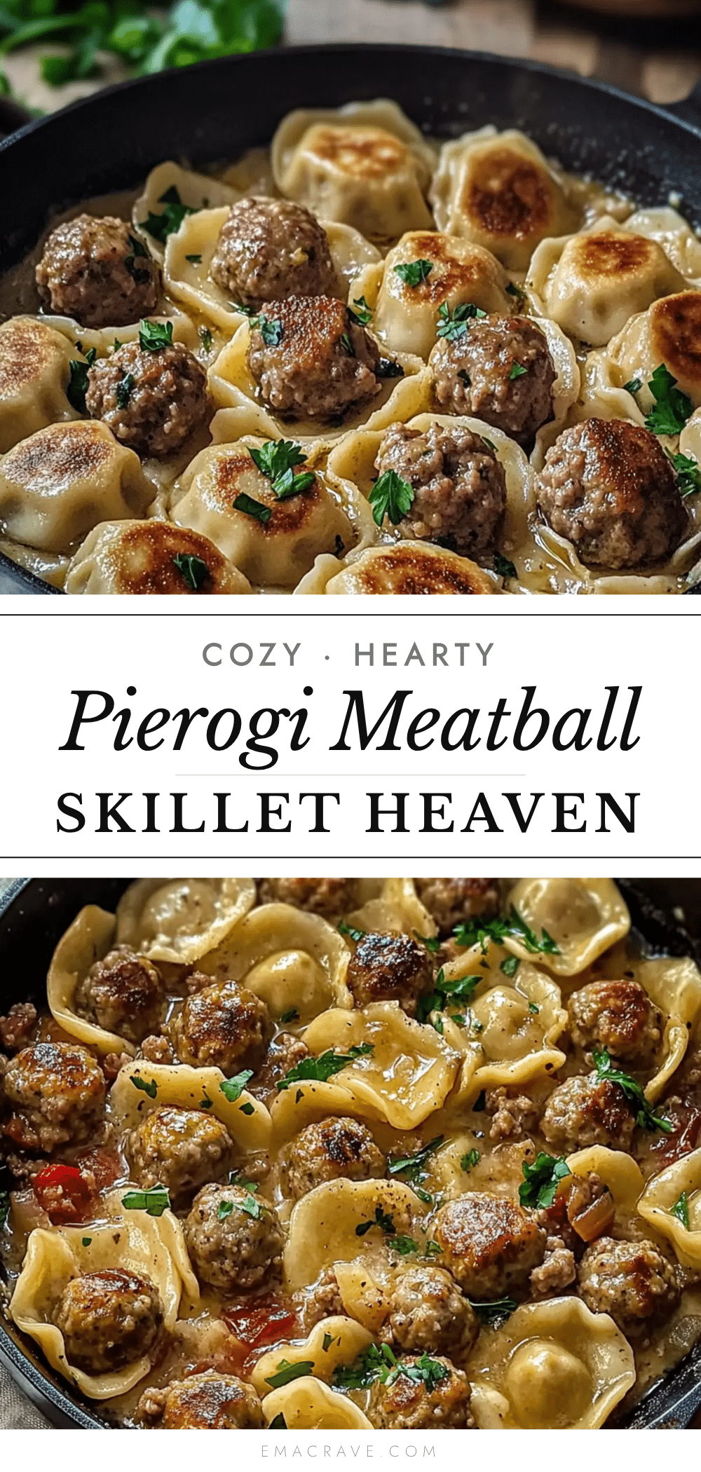 pierogi meatball skillet recipe