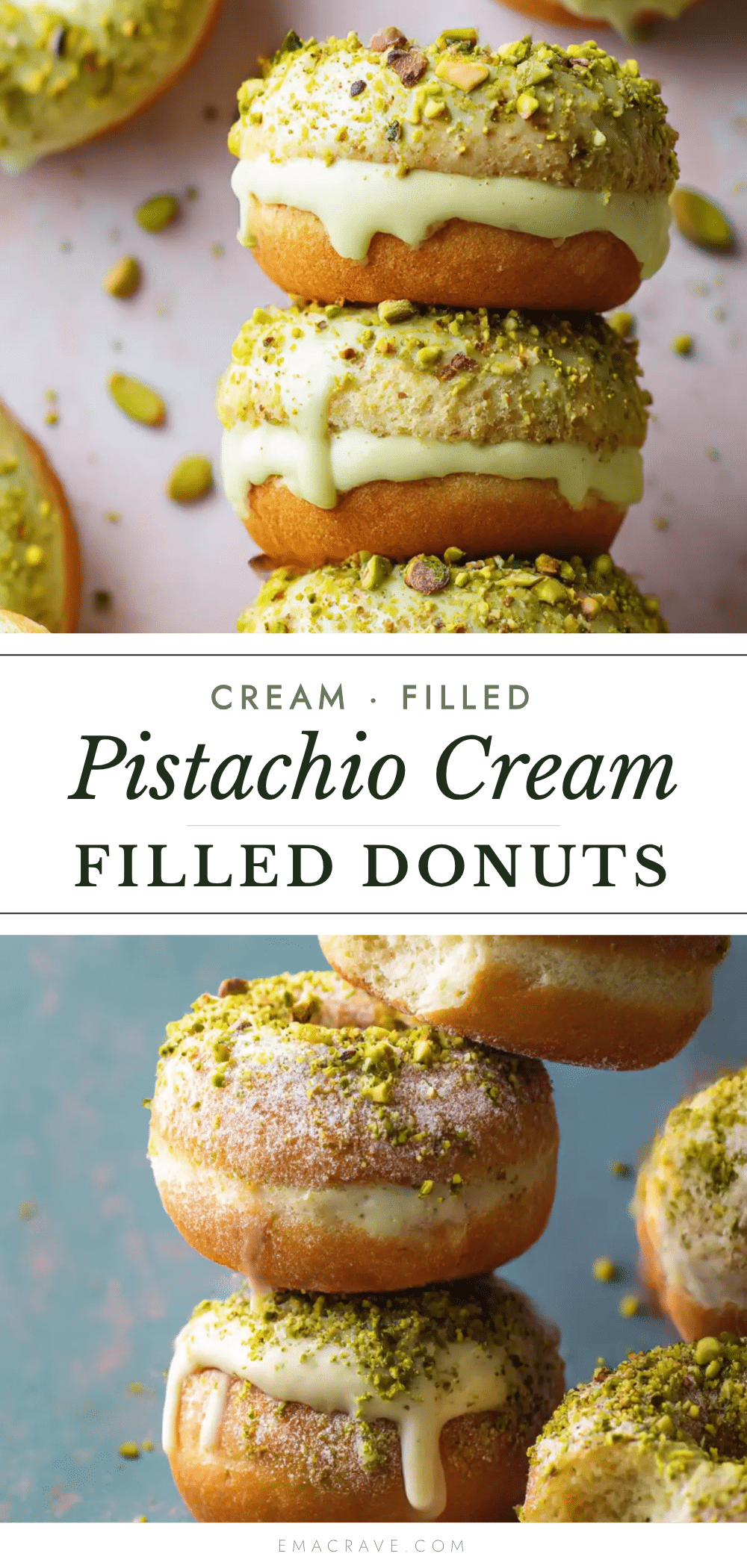 pistachio cream filled donuts recipe
