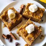 pumpkin banana bread bars - featured image